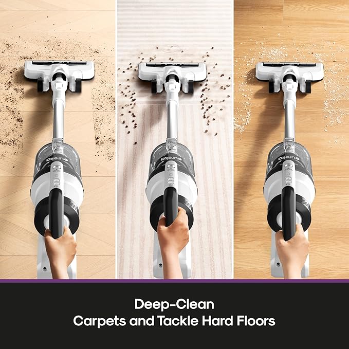 Eureka Cordless Vacuum Cleaner, Anti-Tangle Brushroll, Rechargeable Stick Vacuum