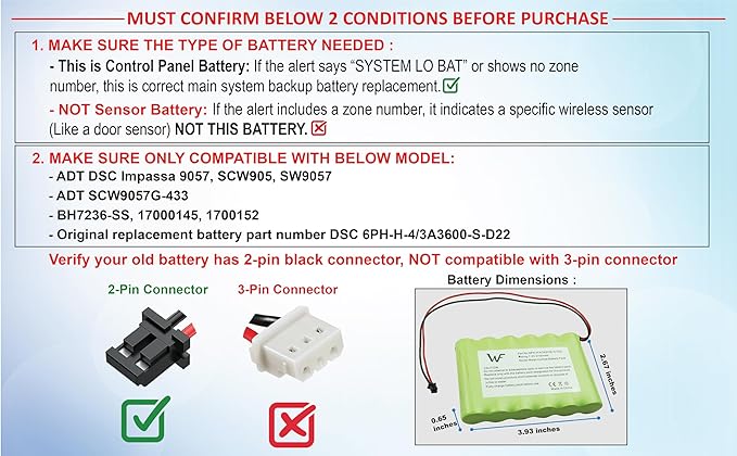 Replacement Battery+Tool for ADT DSC IMPASSA 9057 SCW9055 SCW9057 BH7236-SS