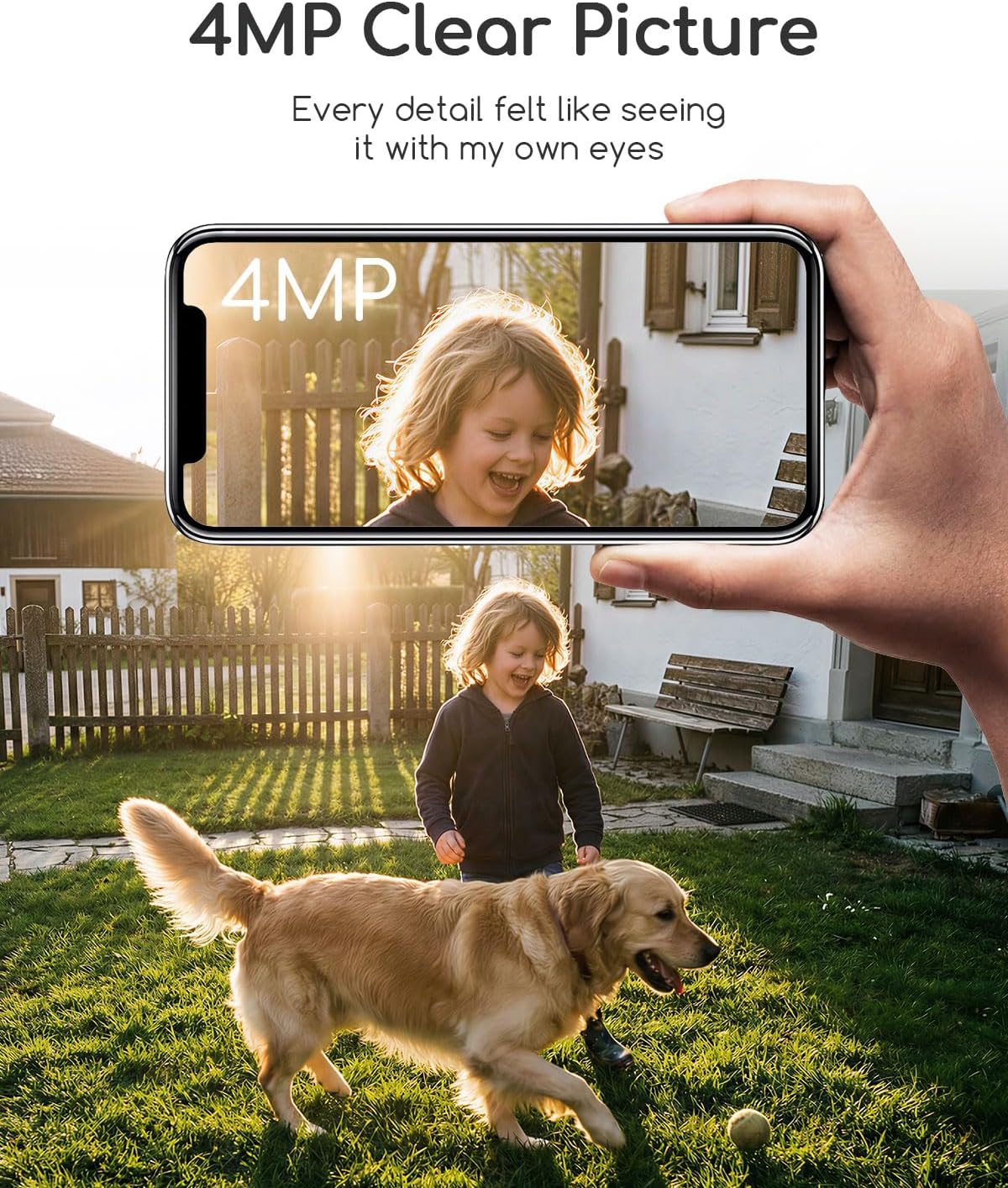cooau 4mp/2.5k security cameras wireless outdoor, 30% faster shown in use