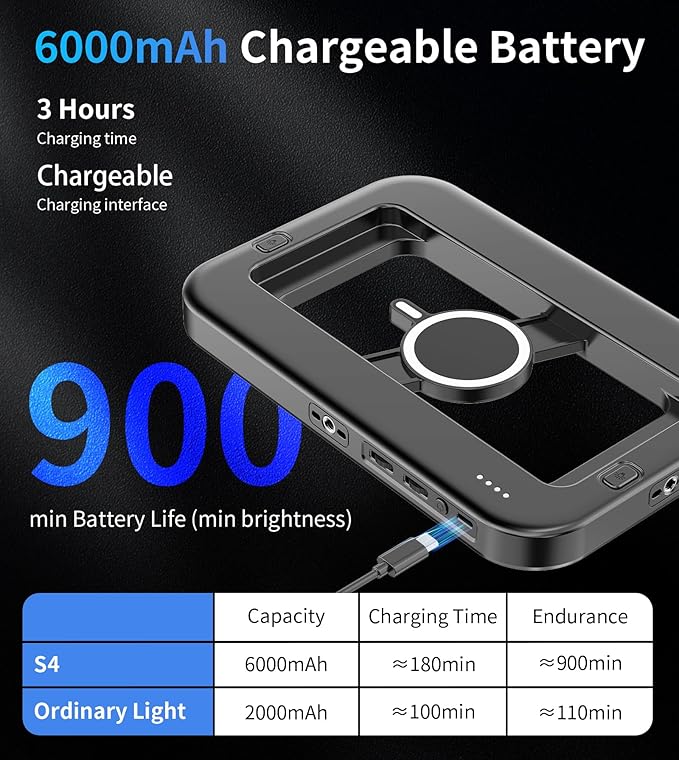 Magnetic 6000mAh RGB Selfie Ring Light