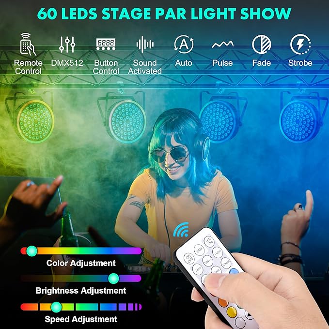 Sklydron RGB Stage Par Can Light (2Pack)