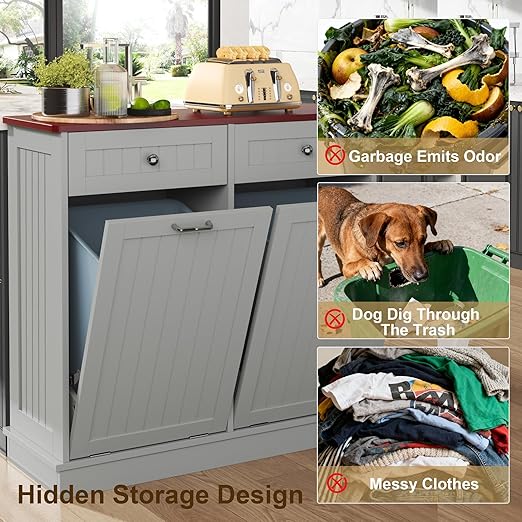 Tilt Out Trash Can Cabinet