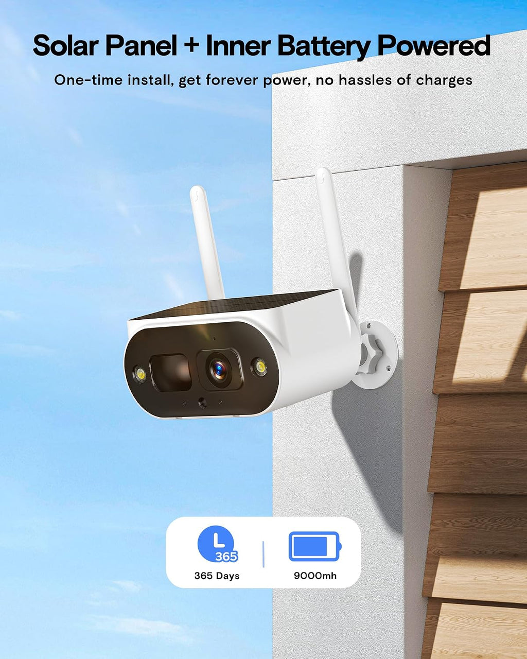 Solar Security Cameras Wireless Outdoor, 4-Camera System with 10CH NVR