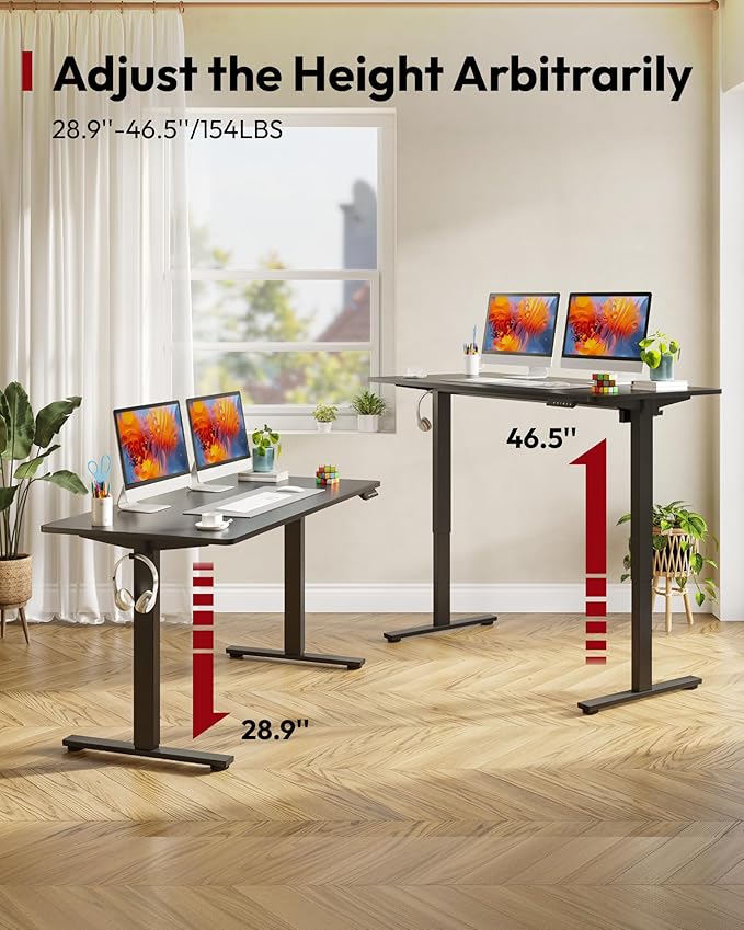 SANODESK Electric Standing Desk 79 x 32 Inches Height Adjustable Stand Up