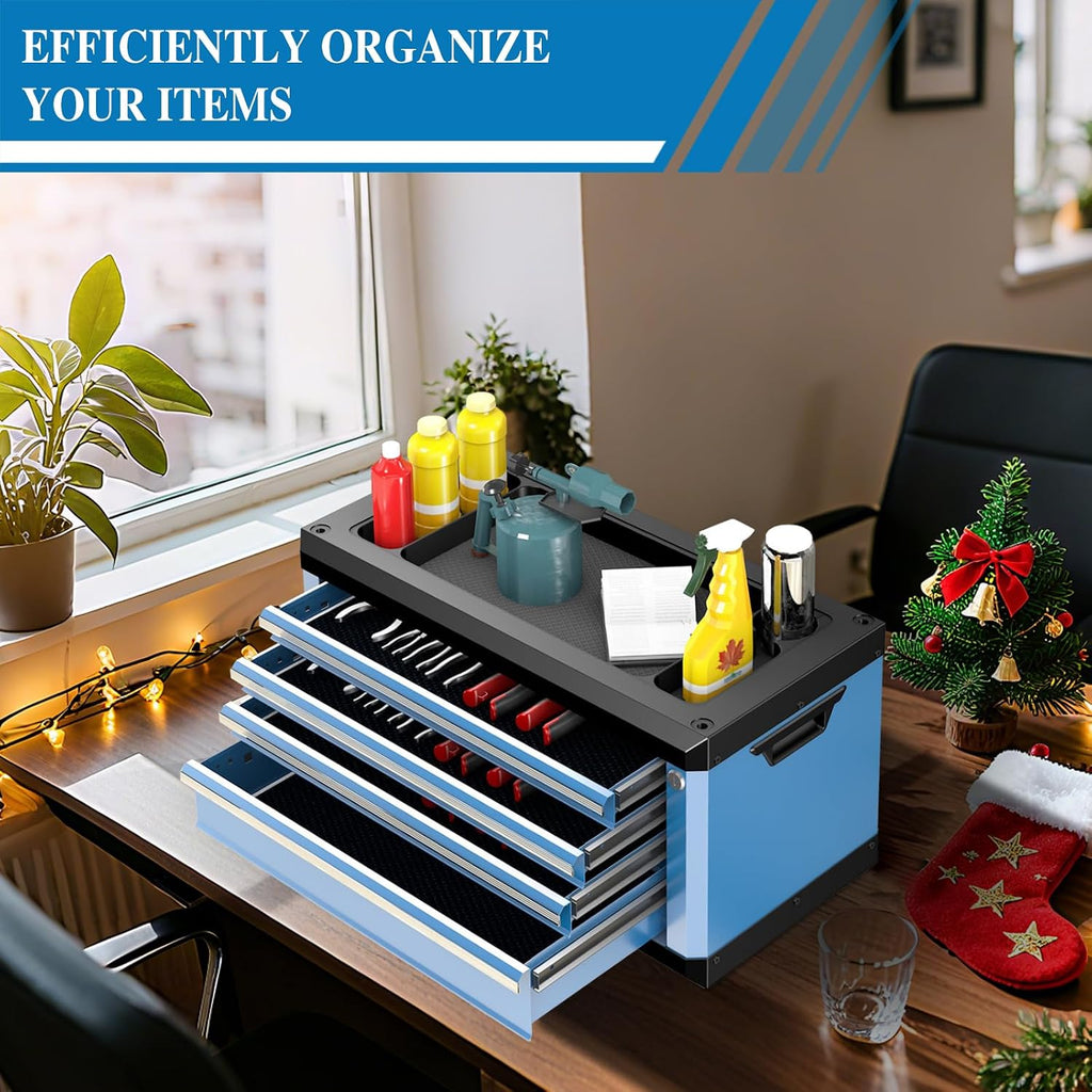larbanke portable 4-drawer tool chest with lock &, close-up detail