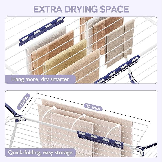 APEXCHASER Clothes Drying Rack Foldable