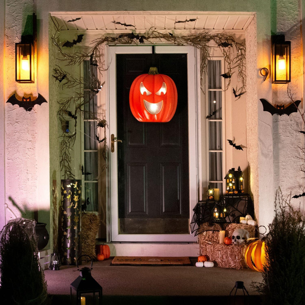 Haunted Hill Farm 1.8-Ft. LED Pumpkin Flatback Halloween Decoration