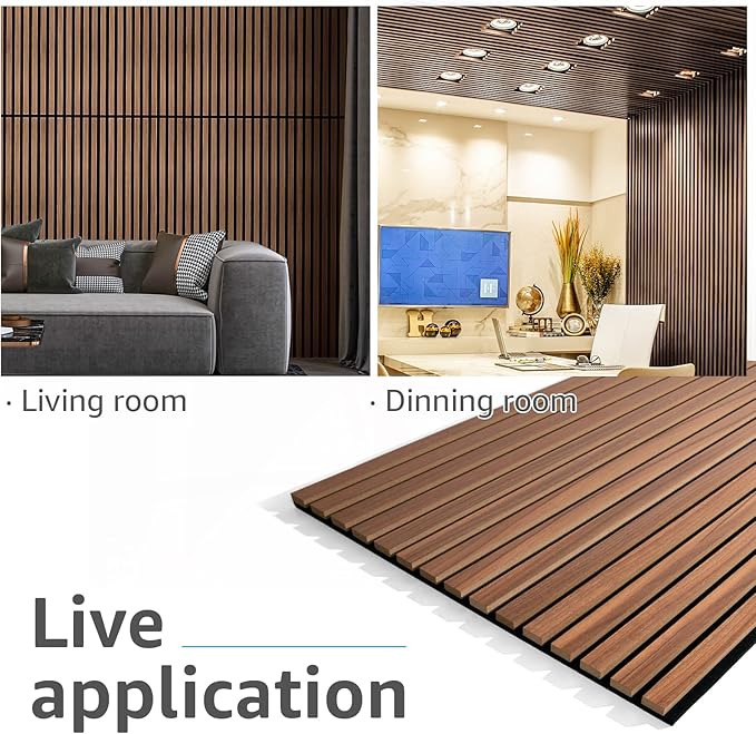 Art3d 2 Wood Slat Acoustic Panels (2-Pack)