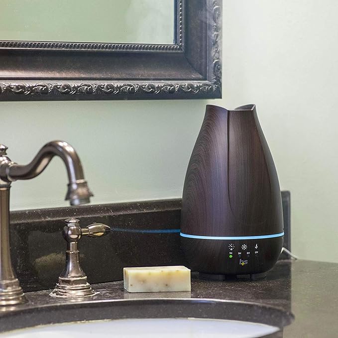 HealthSmart Essential Oil Diffuser, Cool Mist Humidifier and Aromatherapy (Pack of 2)