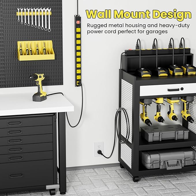 10 Outlet Metal Power Strip