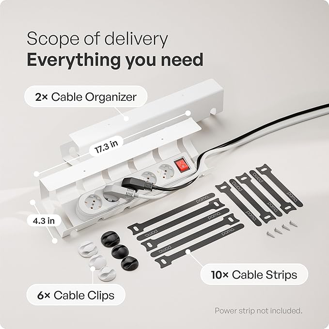 PAMO Cable Management Under Desk (Set of 2)