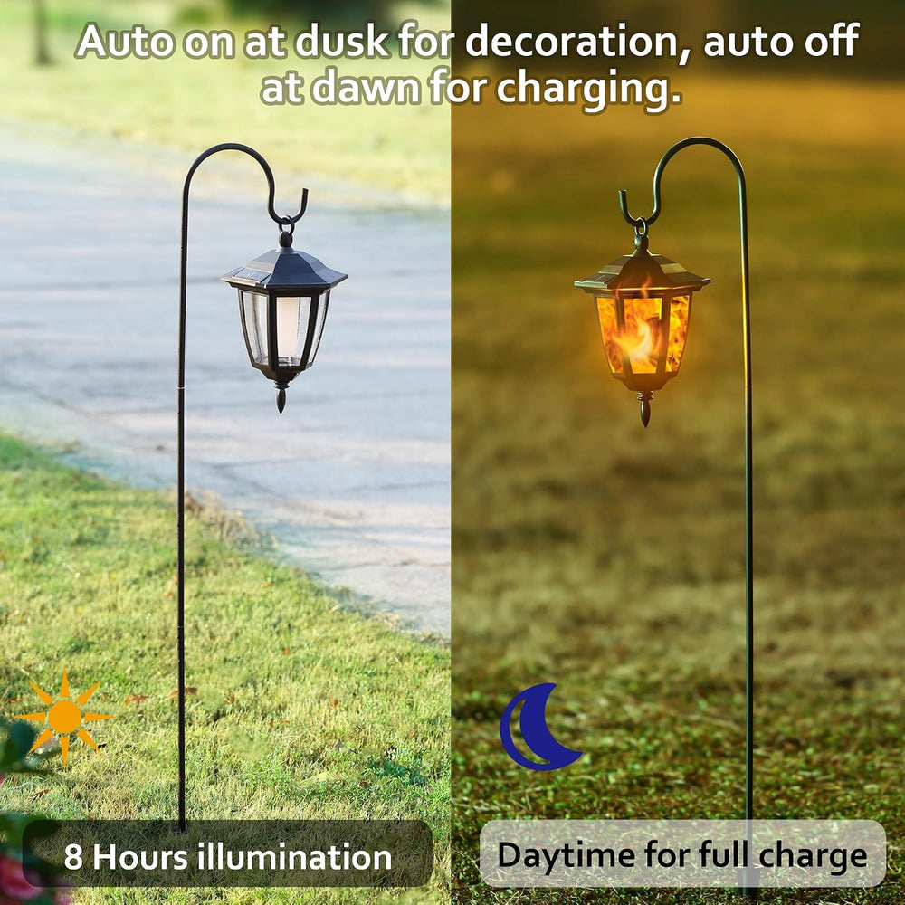 Dynaming 4 Pack Solar Flame Hanging Lights Outdoor, Halloween Solar Flickerin...