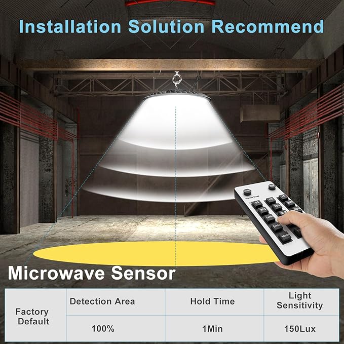 Lightdot Smart 200W UFO LED High Bay Light 30000LM Warehouse Lighting (4Pack)