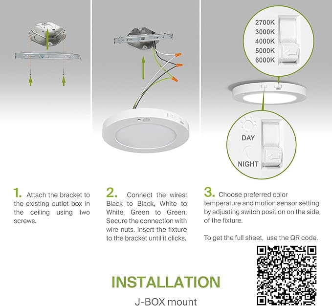 ASD LED 9" Round Flush Mount Ceiling Light Fixture, Low Profile Surface (12 Pack)