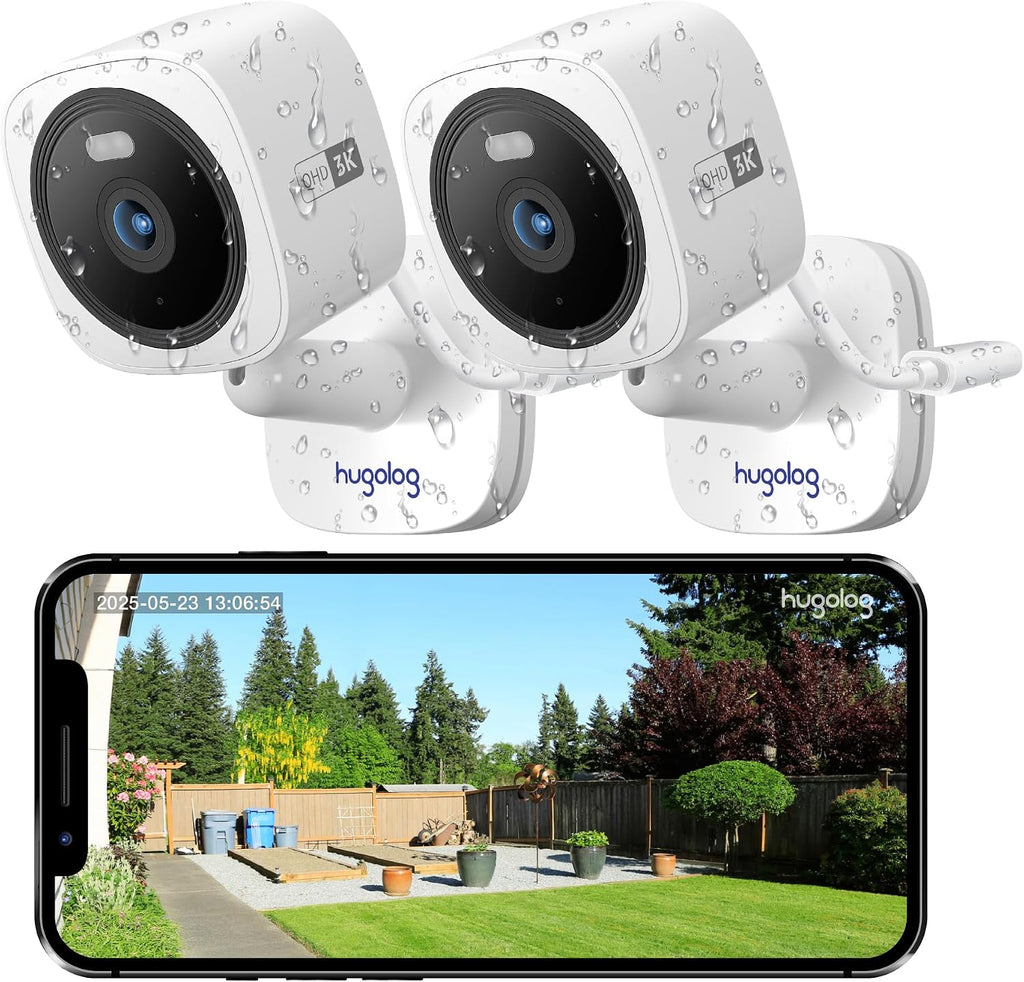 Hugolog 3K 5MP Outdoor Indoor Security Cameras