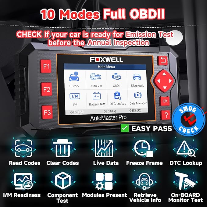 2026 FOXWELL Car Scanner NT604, 4 System OBD2 Scanner Diagnostic Tool, Check
