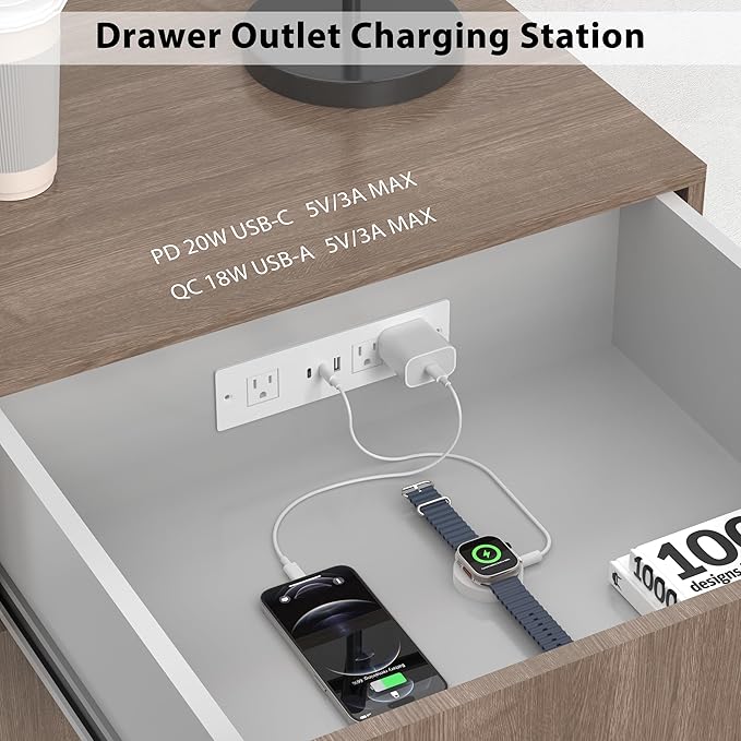 Furniture Drawer Outlet, Recessed Power Strip