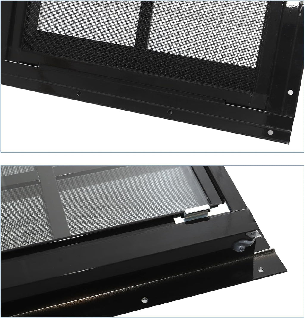 neatiease upgraded shed windows 2 pack, 24" x, front angle view