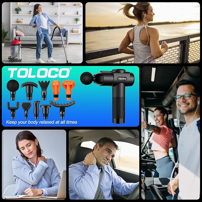 TOLOCO Massage Gun, Deep Tissue Back Massage