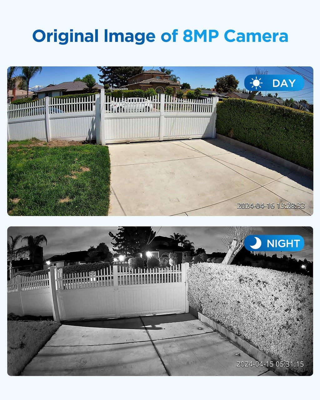 4covr 5-megapixel uhd poe security ip bullet camera shown in use