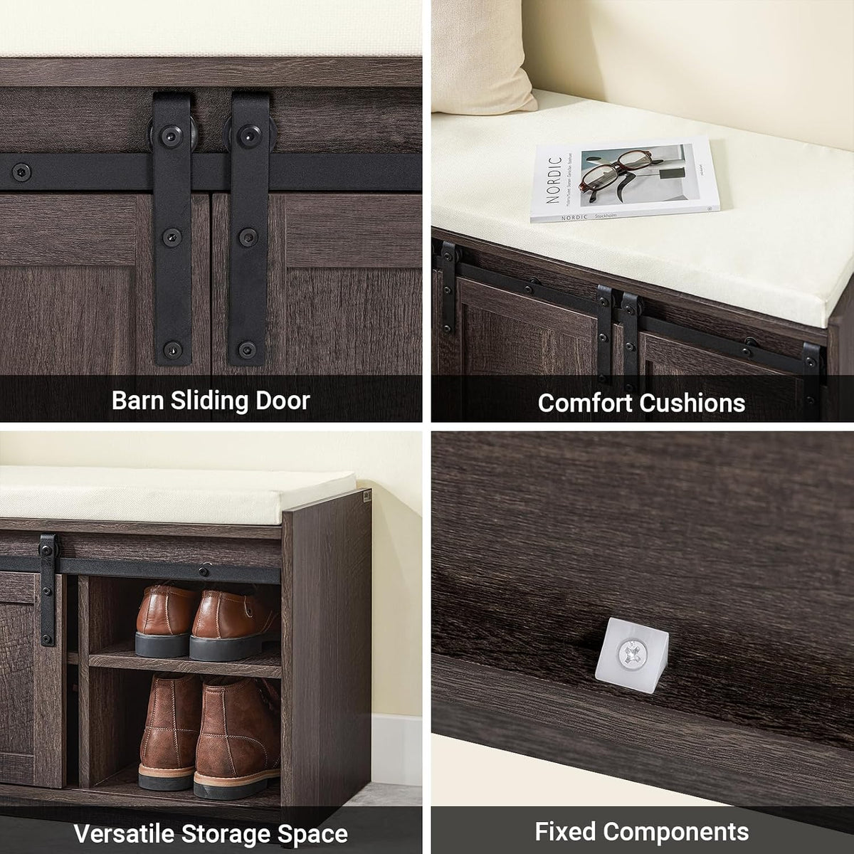 Haotian Entryway Shoe Storage Bench