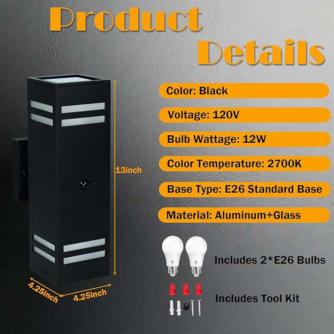 iYogaled Motion Sensor Outdoor Light