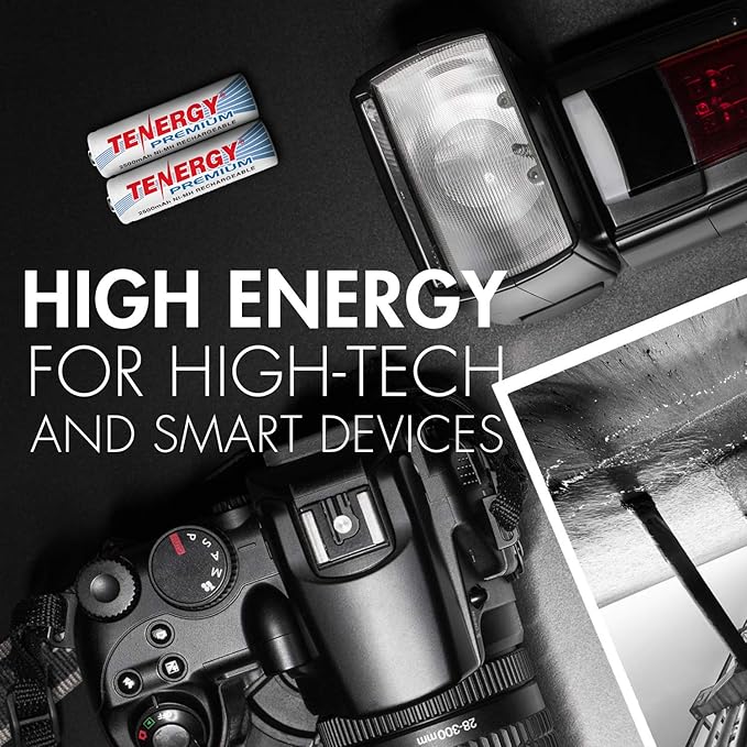 Tenergy Batteries and Charger Bundle, TN162 8-Bay Smart LCD AA/AAA NiMH/NiCd