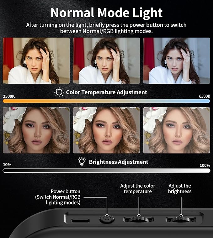 Magnetic 6000mAh RGB Selfie Ring Light