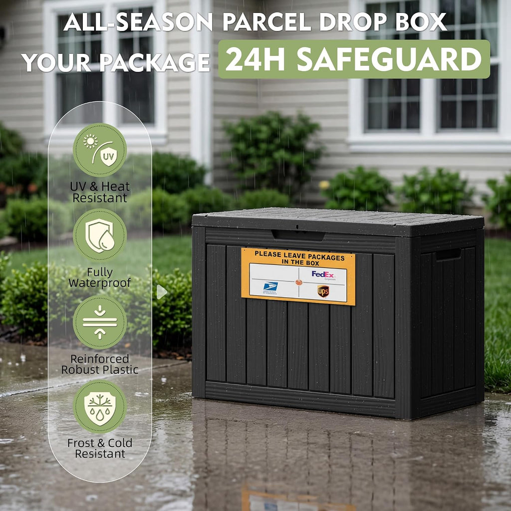 package delivery box for outside with sign 50, package contents