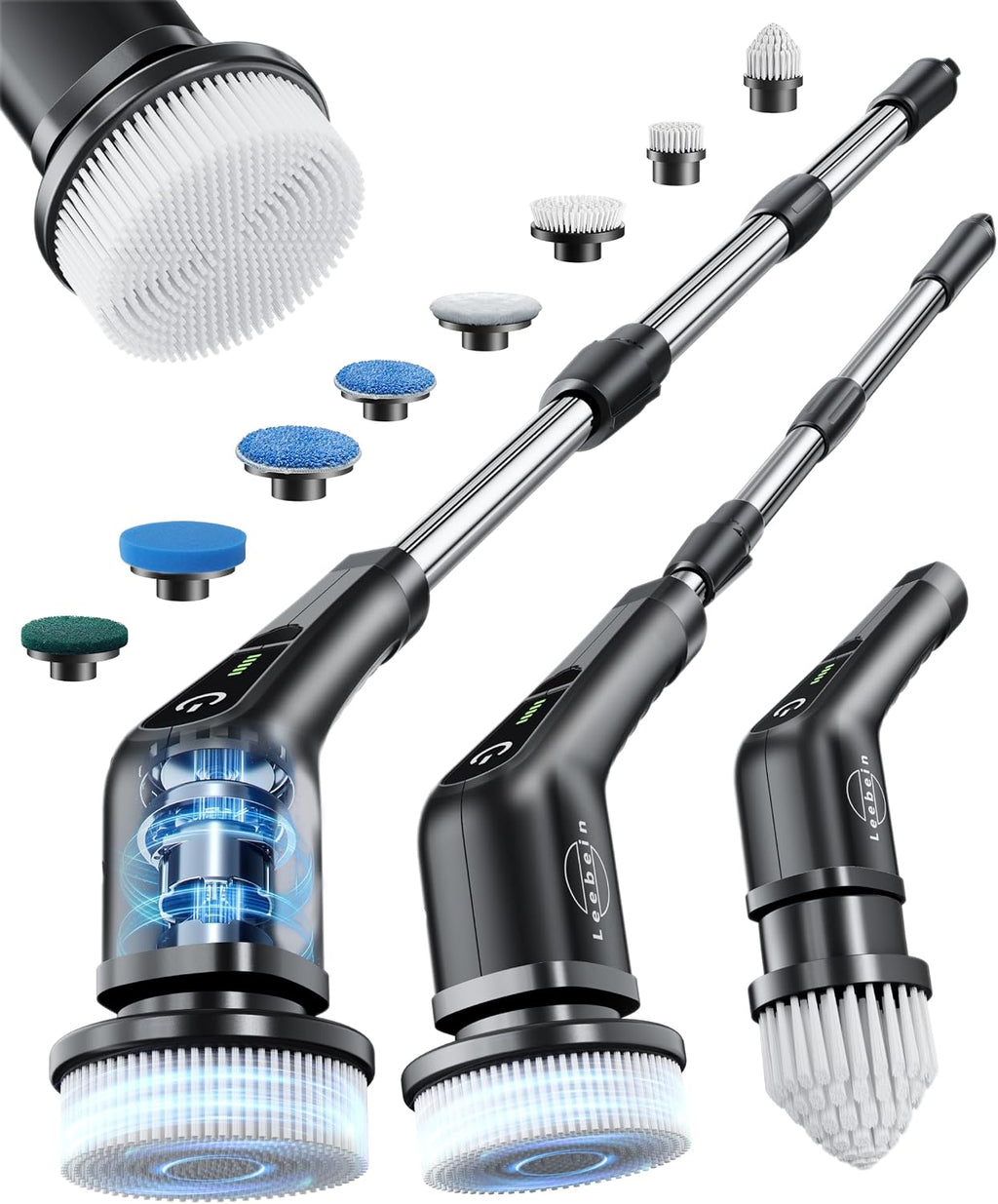 Electric Spin Scrubber, Cordless Cleaning Brush for Bathroom, Home