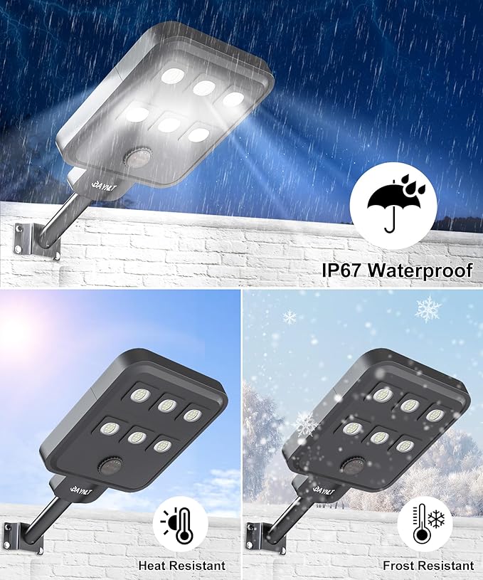 JAYNLT X-8000W Solar Street Lights Outdoor, Ultra-Large 6500K Commercial