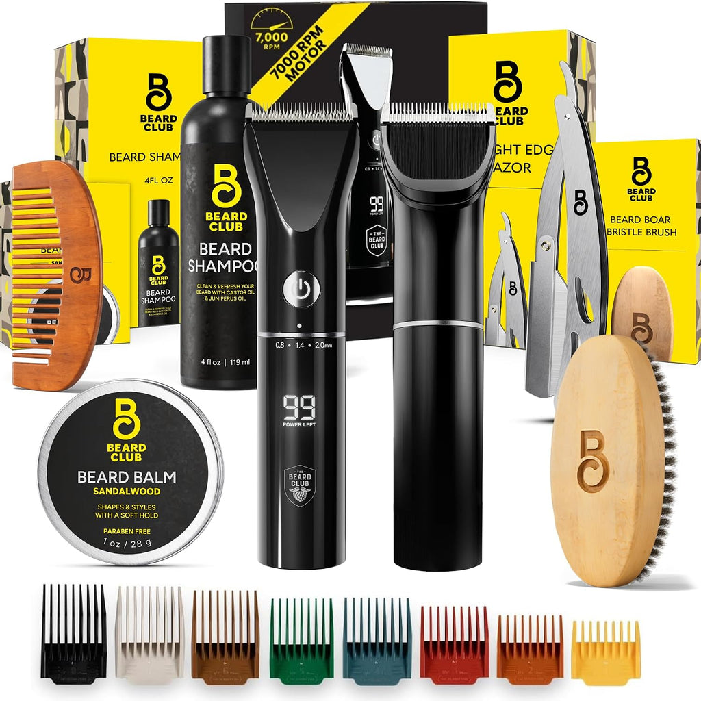 Beard Club Mens Grooming Kit & Beard Trimmer