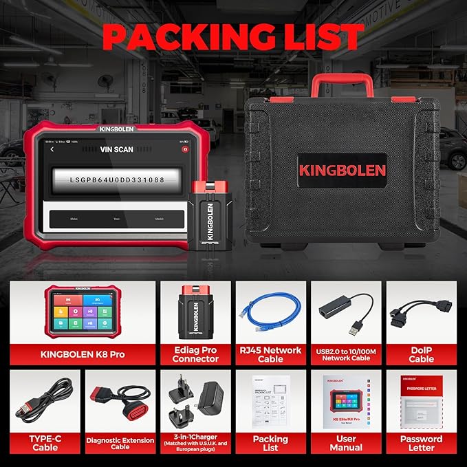 KINGBOLEN K8 Pro OBD2 Scanner Bluetooth 2026 Bidirectional Scan Tool