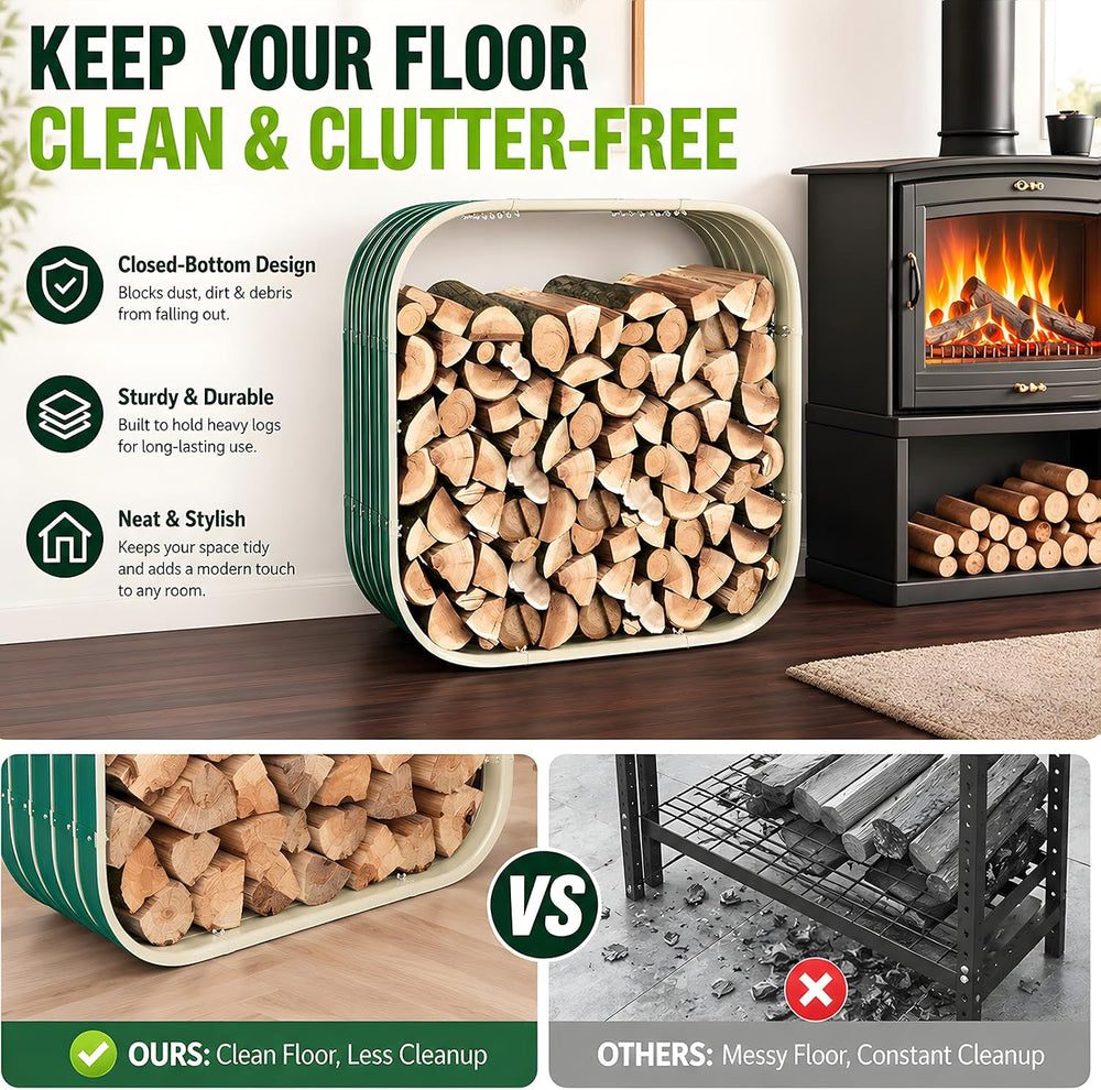 49IN Firewood Rack Outdoor Indoor, 600LBS Capacity,Waterproof Heavy Duty Wood...