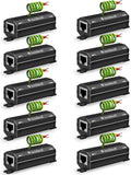 Awishwell Ethernet Surge Protector Gigabit, 10 Pack PoE++ RJ45 Surge Protector