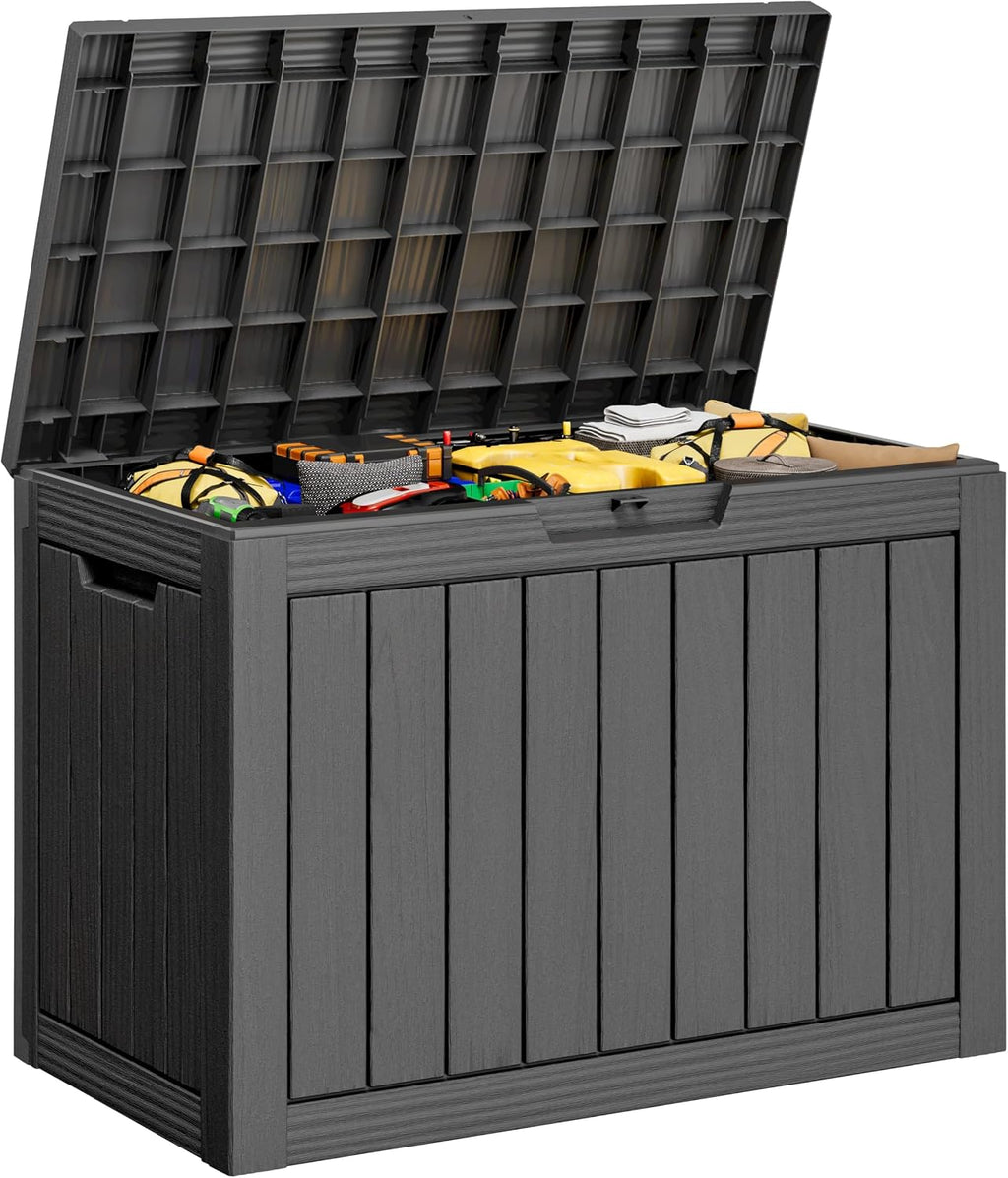 Outdoor Storage Box Waterproof, 45 Gallon Deck Box for Patio Storage