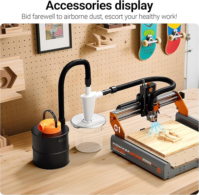 Supports 300W Spindle/500W Spindle Motor CNC Machines CNC Vacuum Cleaner