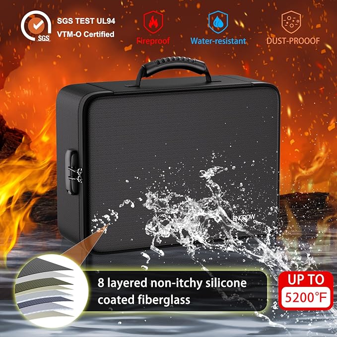 ENGPOW 5200℉ Soft Case Fireproof Document Box