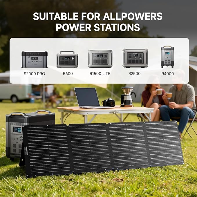 ALLPOWERS SOLAX SE200 200W Portable Folding Solar Panel, High-Efficiency