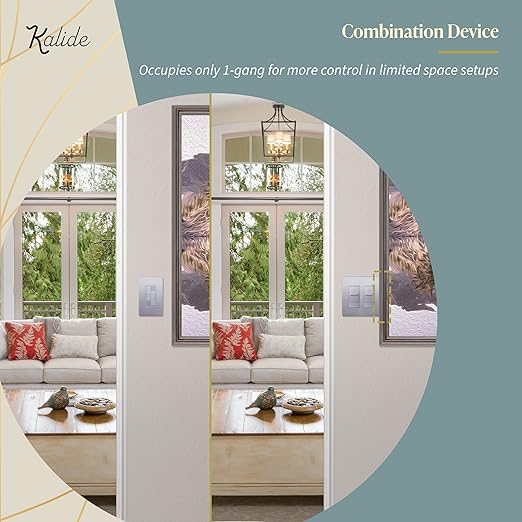 TOPGREENER Elite Series Kalide Dual Load Dimmer Light Switch, Double LED Dimmer