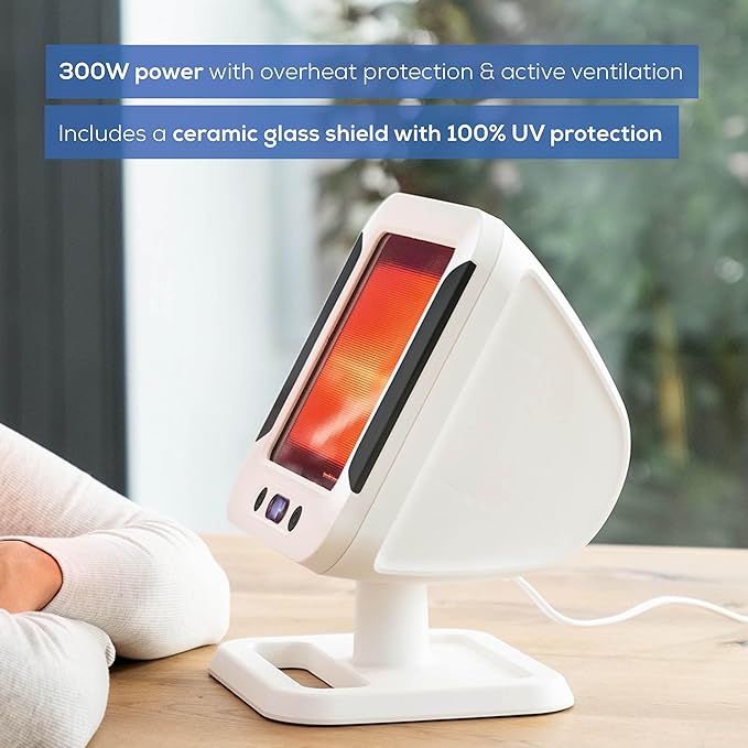 Beurer IL60 Infrared Heat Lamp for Red Light Therapy for Face, Sinus & Skin