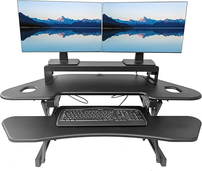 Rocelco 46" Height Adjustable Corner Standing Desk Converter