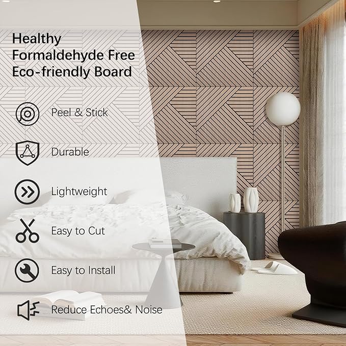 ARMURO 4 Packs Acoustic Wall Panels