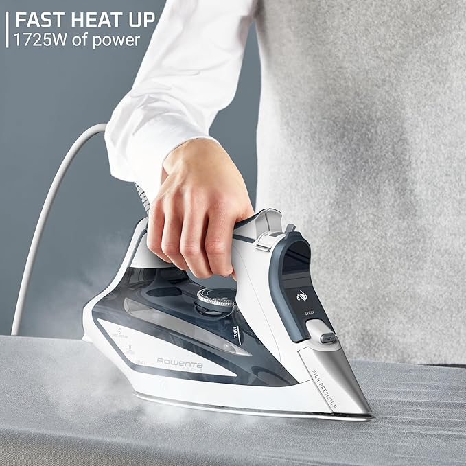 Rowenta Iron Steamer for Clothes, Focus Stainless Steel Soleplate, 400