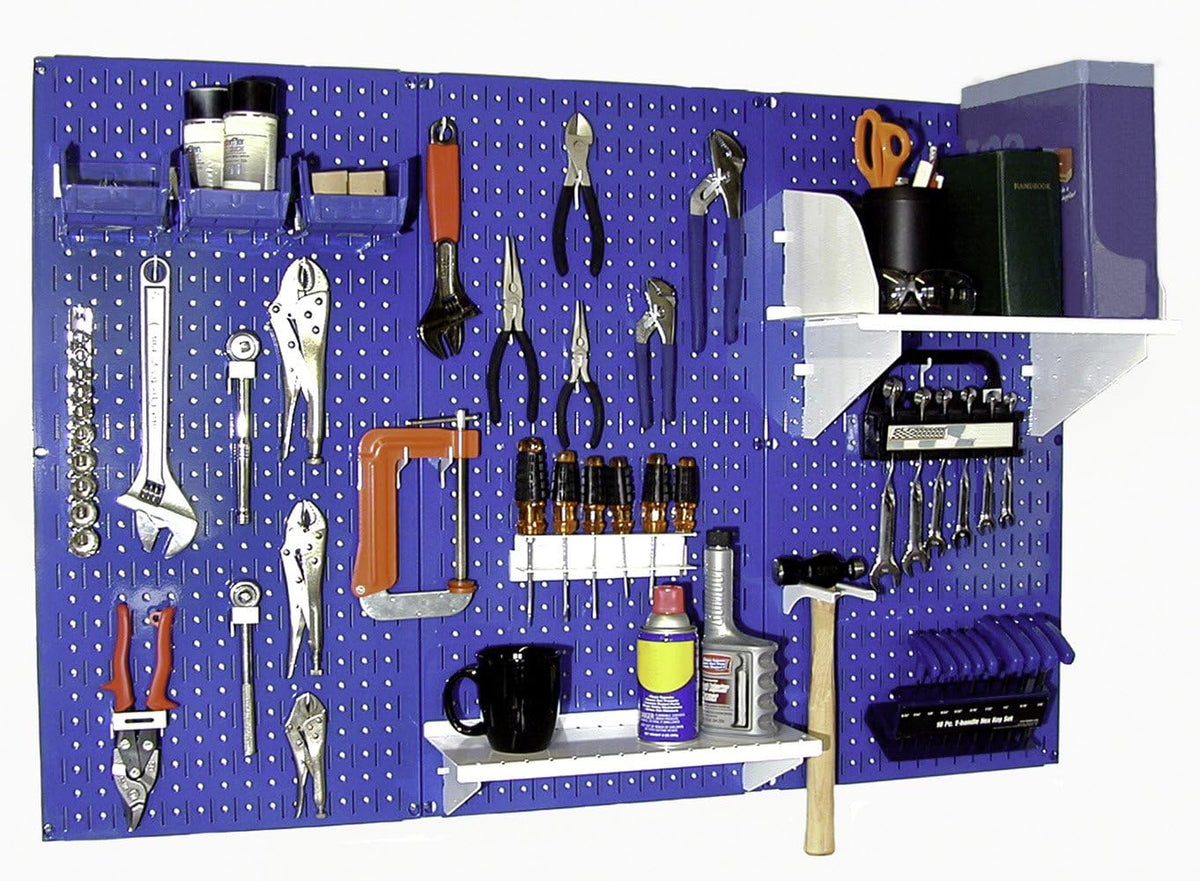 Wall Control 30-WRK-400BUW Standard Workbench Metal Pegboard Tool Organizer