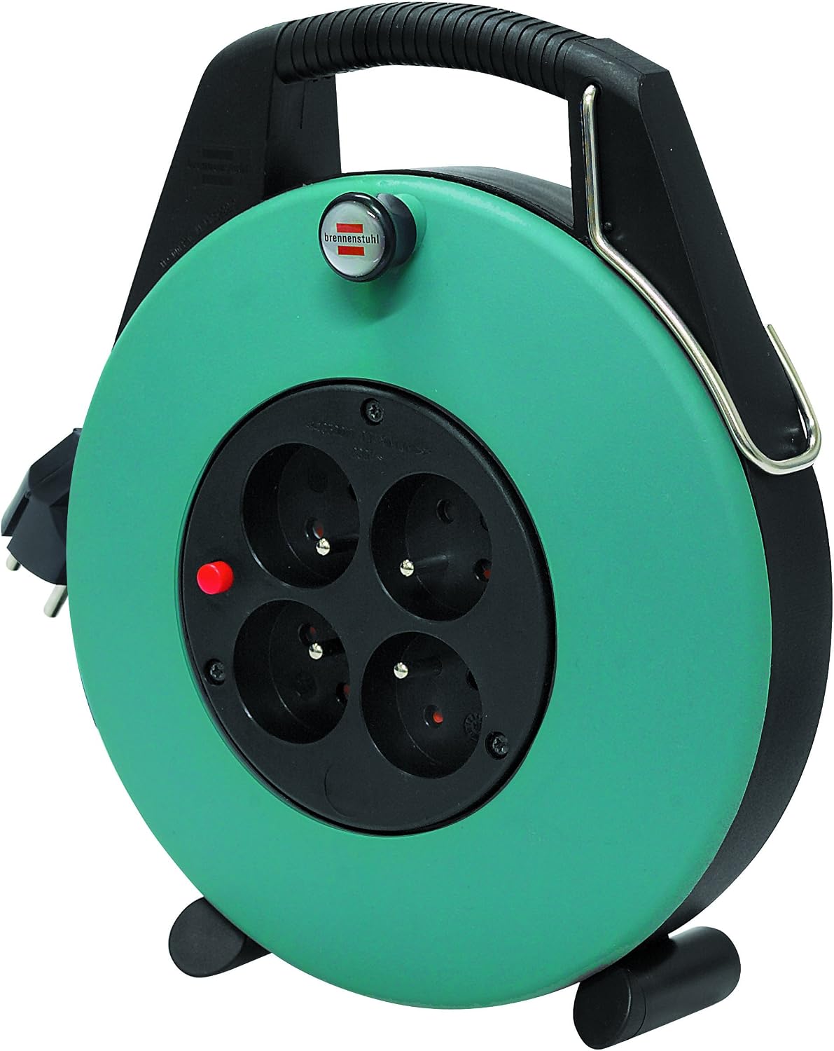 Brennenstuhl 1102501 H05VV-F 3G1,0 Comfort Line CL-L Electrical Cable Reel Extension Lead 5 m, Green, 1102781