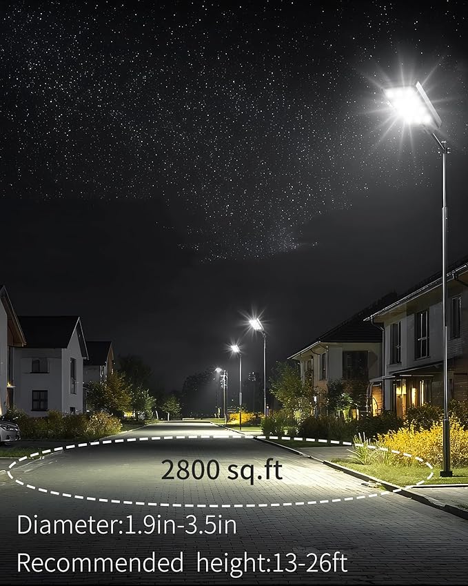 Ofuray Of-12600W Solar Street Lights Outdoor – 15W Super Bright 120LED