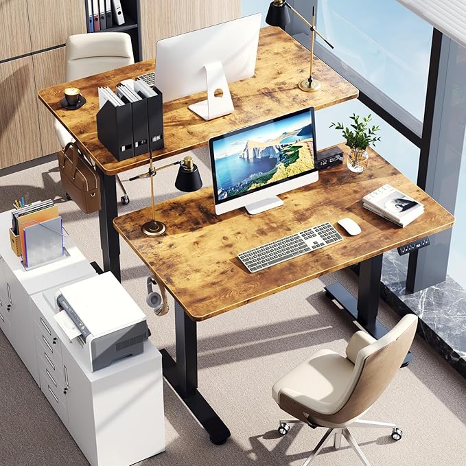 Veken 47.2" Standing Desk, Adjustable Height Office Desk
