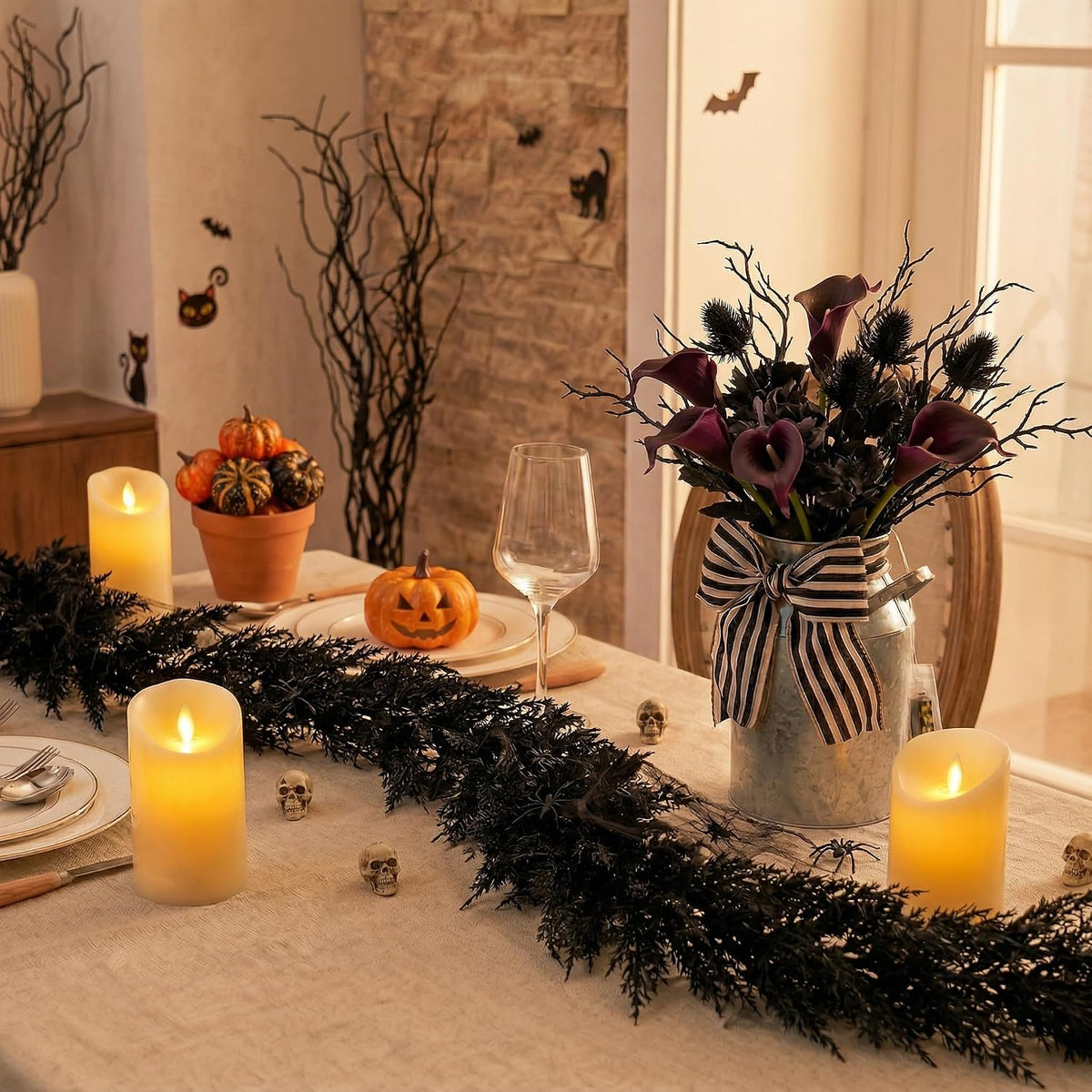 Valery Madelyn 9ft Artificial Norfolk Pine Halloween Garland for Mantle
