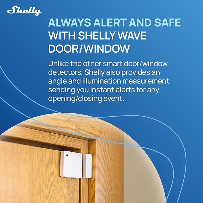 Shelly Wave Door/Window White, Z-Wave Long Range Operated Sensor, Home